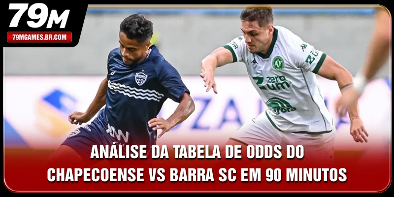 Análise da tabela de odds do Chapecoense vs Barra SC em 90 minutos