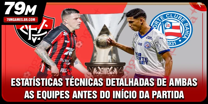 Estatísticas técnicas detalhadas de ambas as equipes antes do início da partida