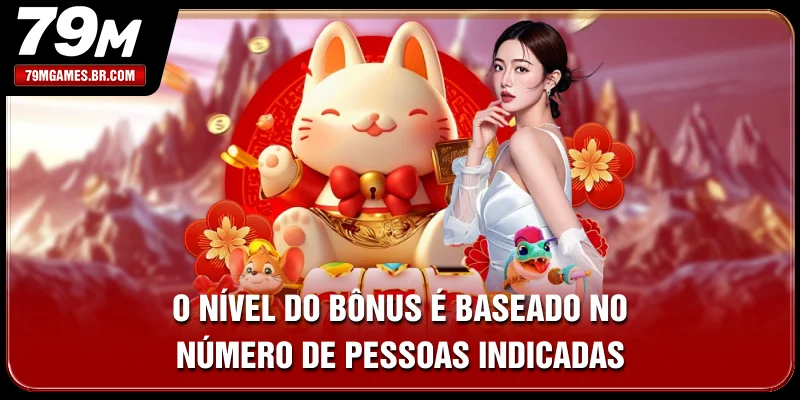 O nível do bônus é baseado no número de pessoas indicadas