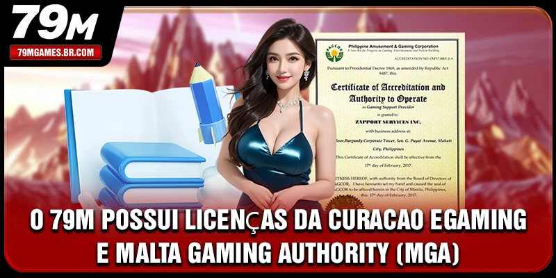 O 79M possui licenças da Curacao eGaming e Malta Gaming Authority (MGA)